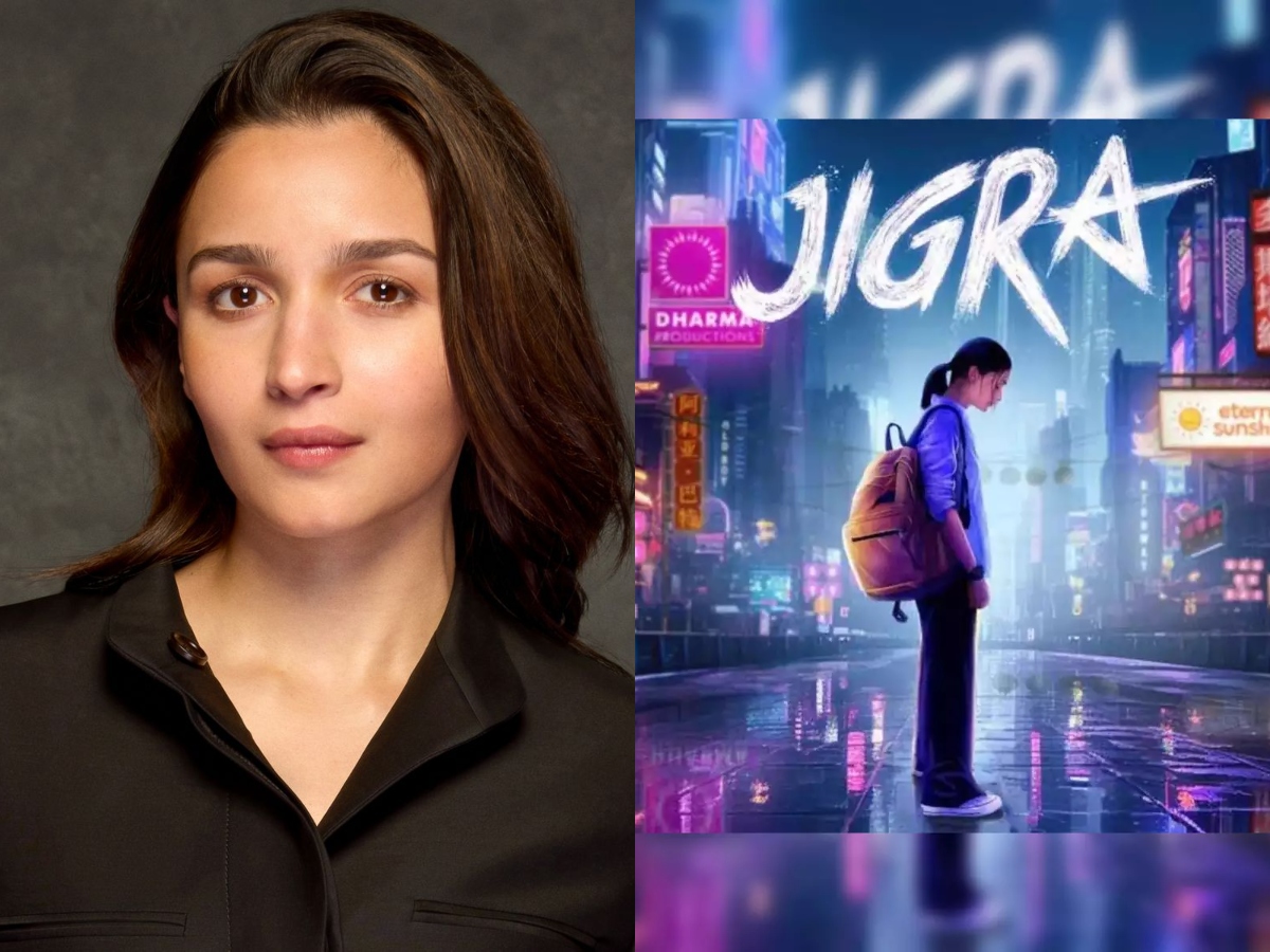 <strong>الفنانة الهندية عليا بهات وصورة أفيش فيلم Jigra</strong>