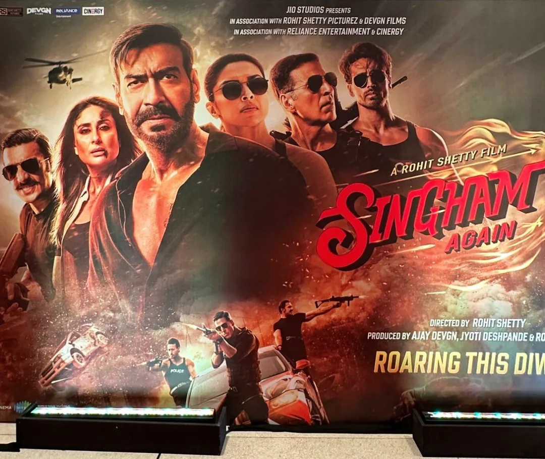 <strong>أجاي ديفجان ونجوم بوليوود المشاهير على صورة أفيش الفيلم الجديد Singham Again</strong>
