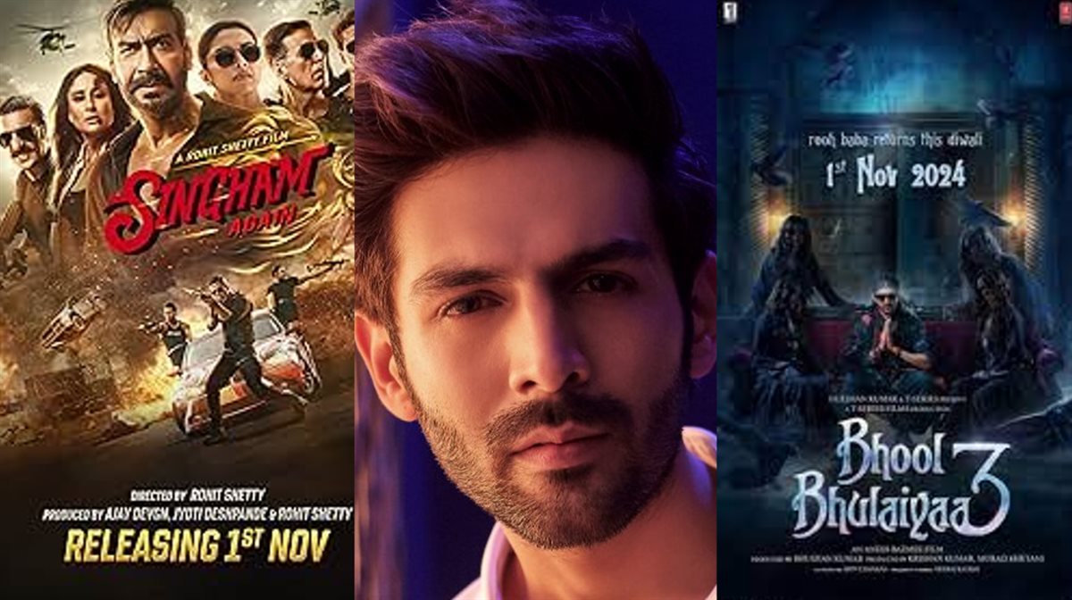 <strong>فيلم Bhool Bhulaiyaa 3 و كارتيك أريان بطله وفيلم Singham Again</strong>