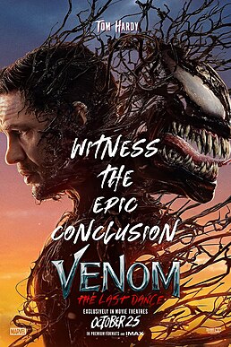 <strong>صورة أفيش فيلم Venom 3 المعروف بـ أسم Venom The Last Dance بطولة الممثل البريطاني توم هاردي</strong>