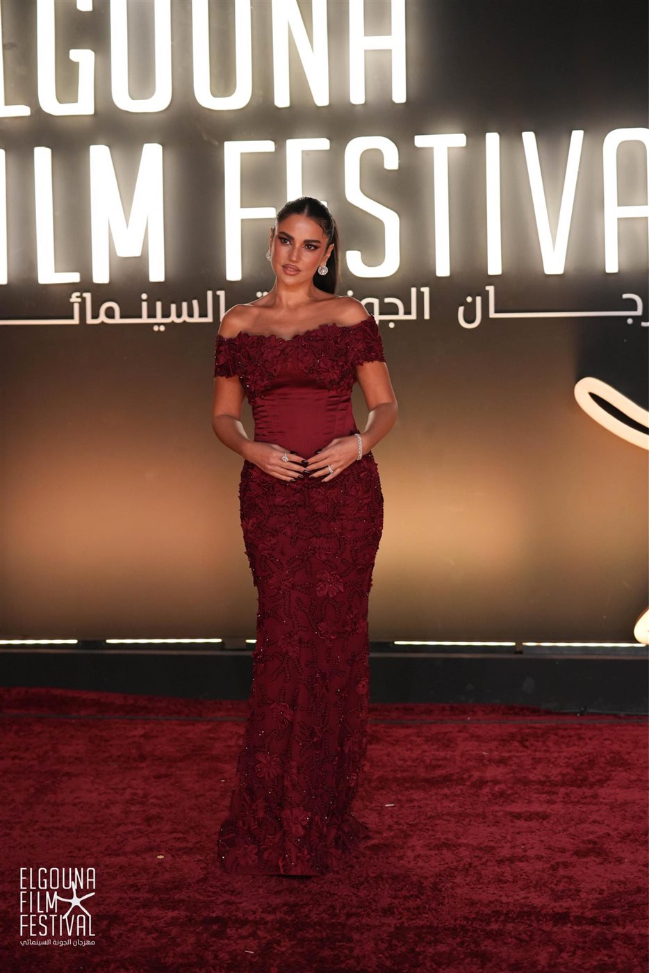 <strong>النجمة التونسية درة في مهرجان الجونة السينمائي</strong>