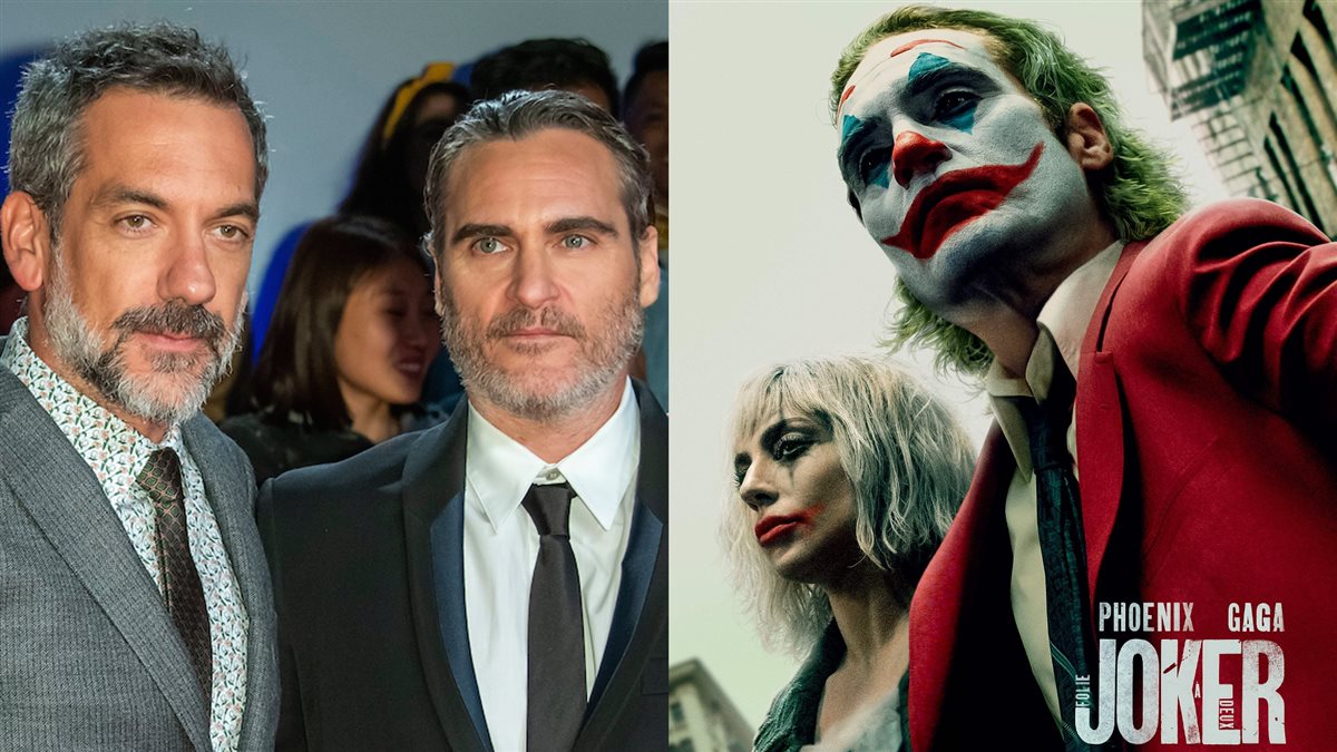<strong>صورة أفيش فيلم Joker 2 المعروف بـ أسم Joker: Folie à Deux و بطل الفيلم جواكين فينيكس ومخرجه تود فيليبس</strong>