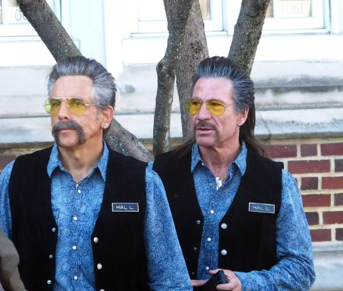 <strong>الممثلين جريج فيتزباتريك و بن ستيلر في موقع تصوير فيلم Happy Gilmore 2</strong>