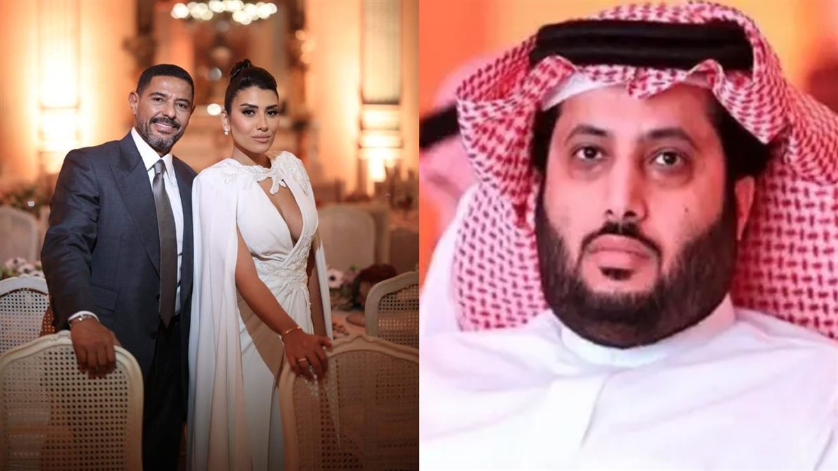 <strong>المستشار تركي آل الشيخ رئيس هيئة الترفيه والعروسين هاني فرحات و دنيا جمعة</strong>