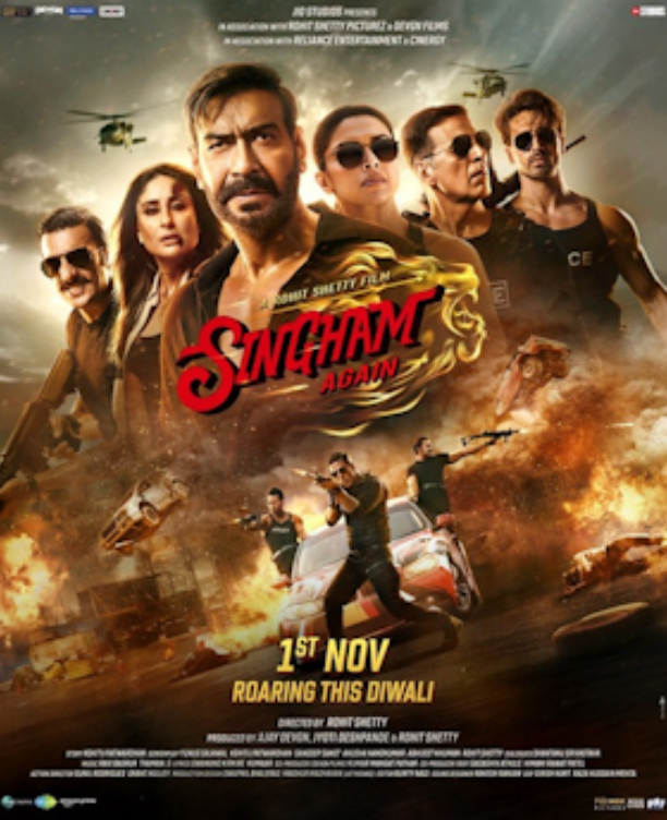 <strong>صورة أفيش فيلم Singham Again الموجود عليه ديبيكا بادوكون</strong>