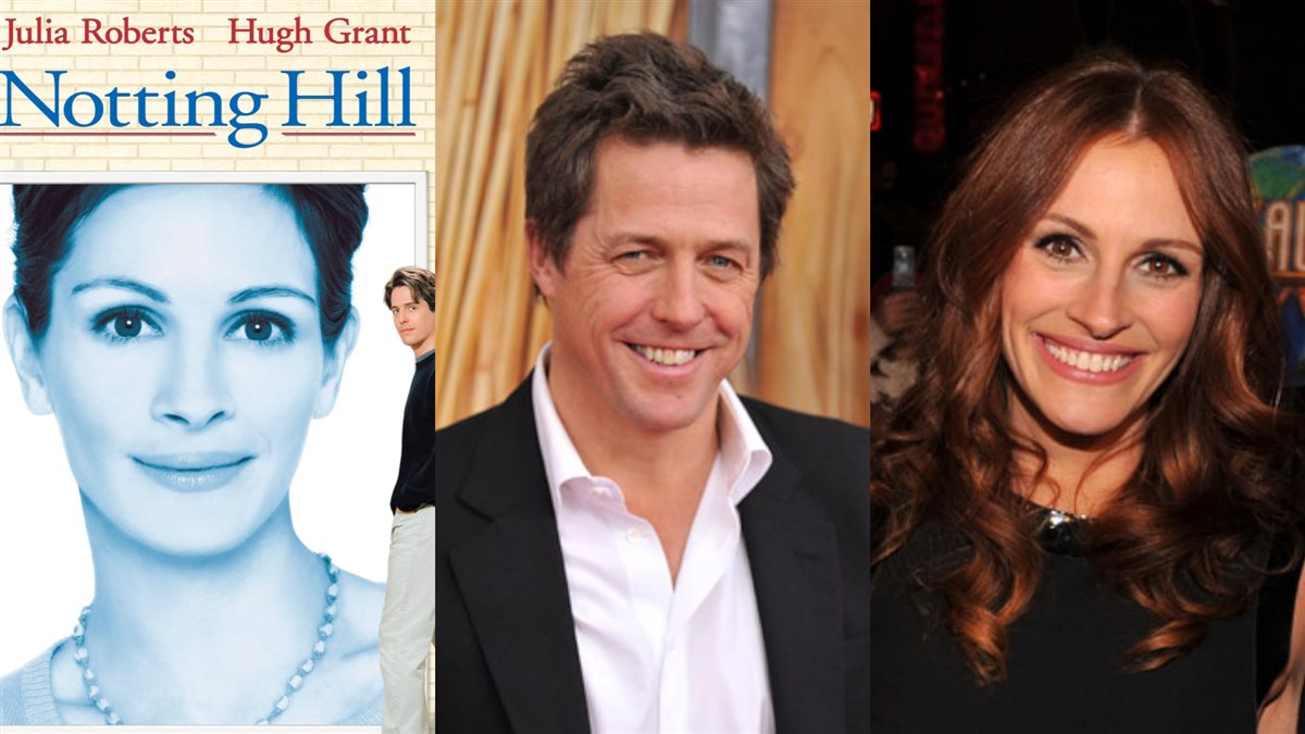 <strong>الفنانين جوليا روبرتس و هيو جرانت وفيلمهم الشهير Notting Hill</strong>