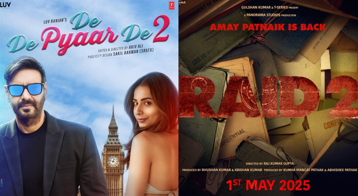 <strong>صور أفيشات أفلام Raid 2 و De De Pyaar De 2 بطولة أجاي ديفجان</strong>
