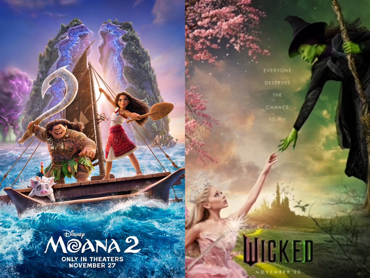 <strong>صورة أفيشات أفلام Wicked و Moana 2</strong>