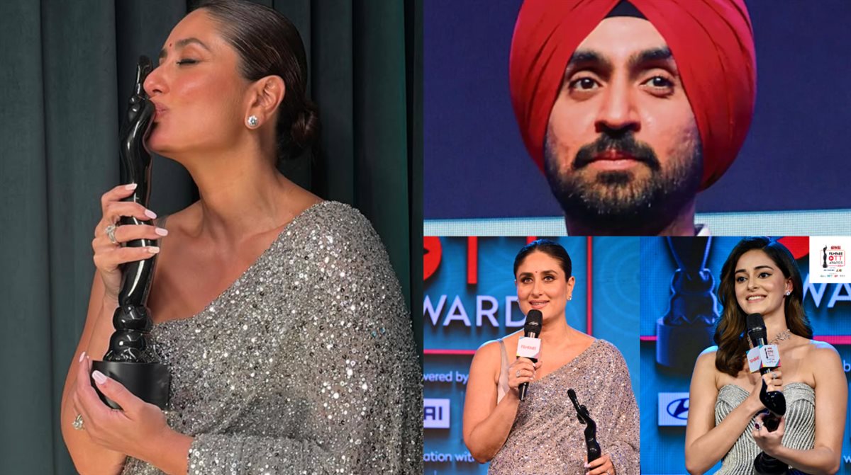 <strong>بعض الفائزين في حفل Filmfare OTT Awards وهم الفنانين كارينا كابور خان و أنانيا بانداي و ديلجيت دوسنجي</strong>