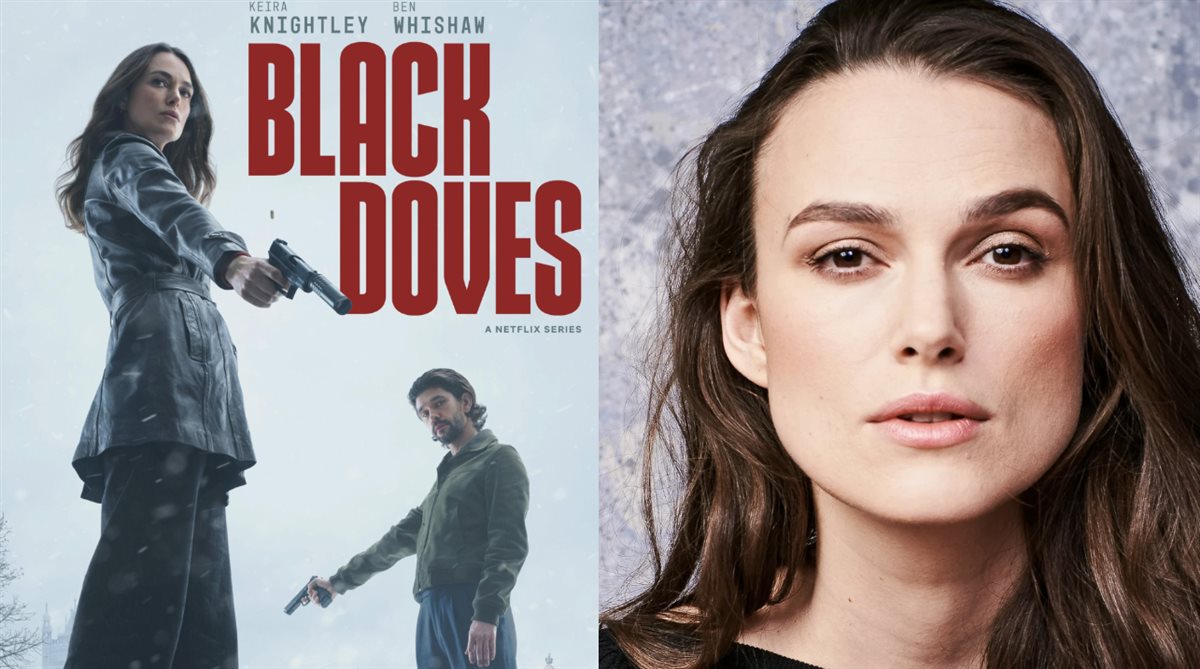 <strong>كيرا نايتلي بطلة فيلم Pirates of the Caribbean الشهير مع جوني ديب وصورتها على أفيش مسلسلها الجديد Black Doves</strong>