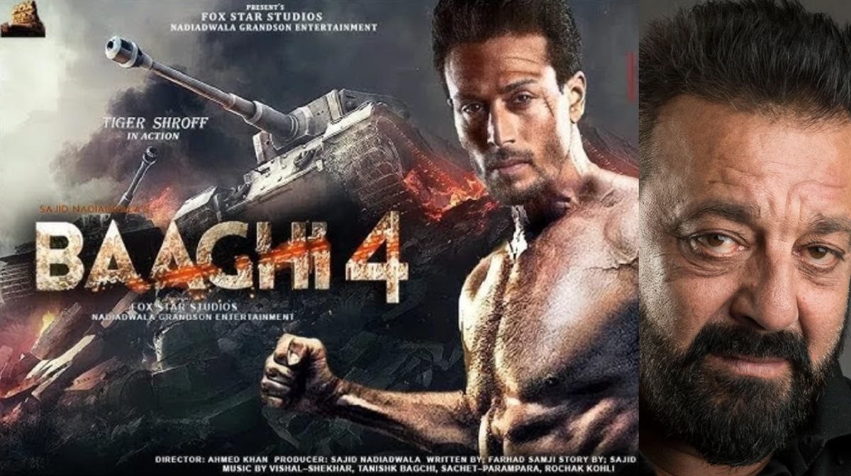 <strong>سانجاي دوت وتايجر شروف بطل فيلم Baaghi 4 على صورة أفيش الفيلم المُنضم له سانجاي</strong>