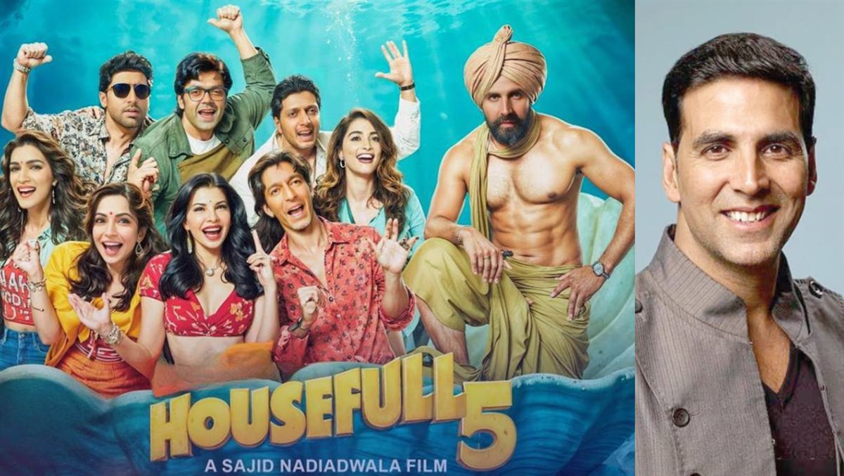 <strong>أكشاي كومار وصورته على أفيش فيلمه الجديد Housefull 5</strong>