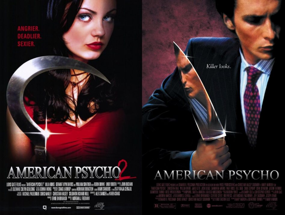 <strong>صور أفيشات النسخ القديمة أفلام American Psycho و 2 American Psycho</strong>