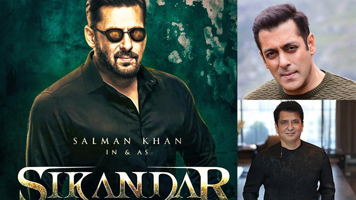 <strong>سلمان خان وساجيد ناديادوالا منتج فيلم Sikandar بطولة سلمان خان وصورة أفيش الفيلم</strong>