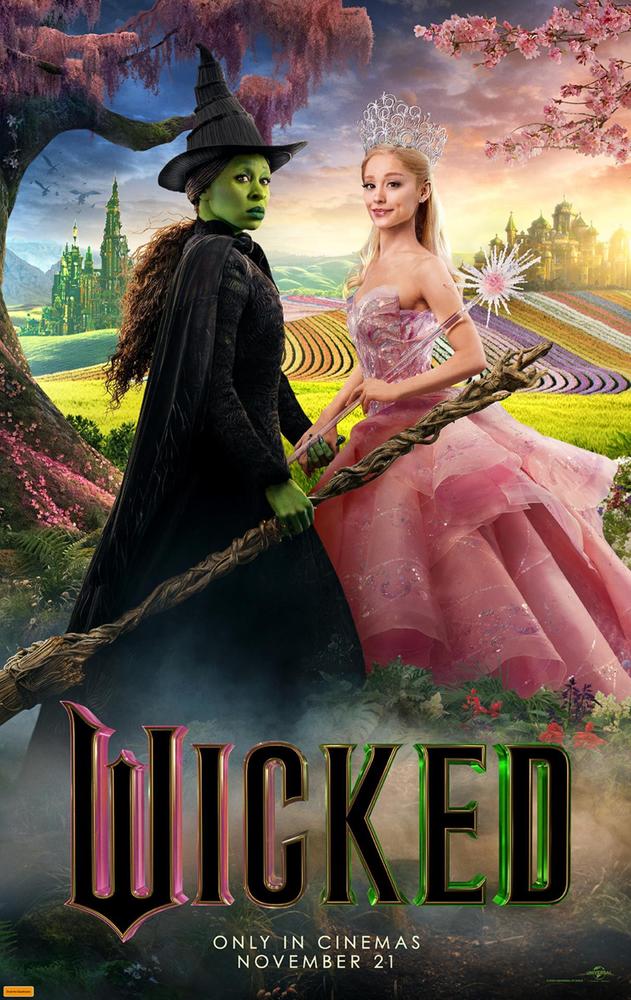 <strong>صورة أفيش الجزء الأول الناجح عالمياً فيلم Wicked والمقرر تقديم جزء ثاني منه بعنوان Wicked: For Good</strong>