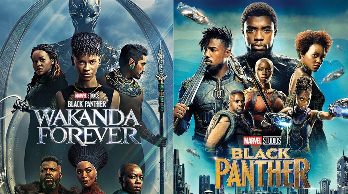 <strong>صور أفيشات أفلام Black Panther و Black Panther 2 الذين عرضوا سابقاً ومن المقرر تقديم جزء ثالث منهم بعنوان Black Panther 3</strong>