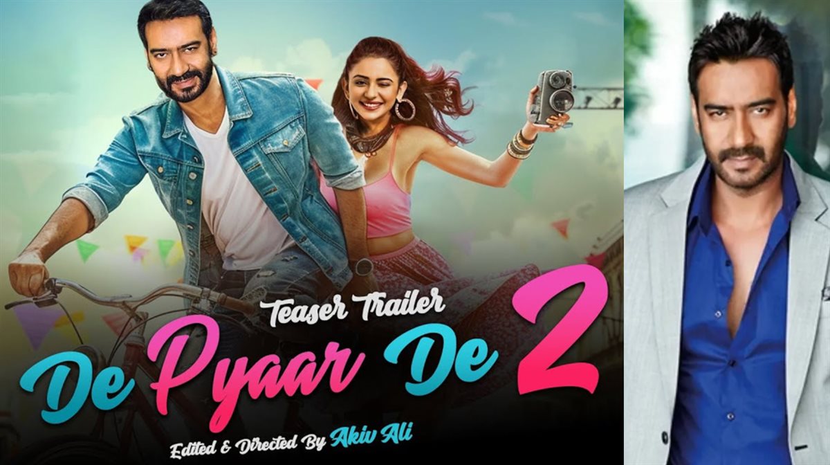 <strong>أجاي ديفجان وصورة أفيش فيلمه الجديد De De Pyaar De 2</strong>