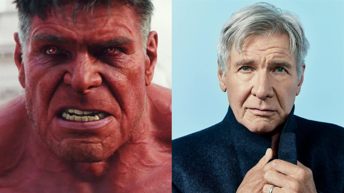 <strong>هاريسون فورد في شخصية  Red Hulk (الرجل الخارق الأحمر) التي سيظهر بها في فيلمه الجديد Captain America: Brave New World </strong>