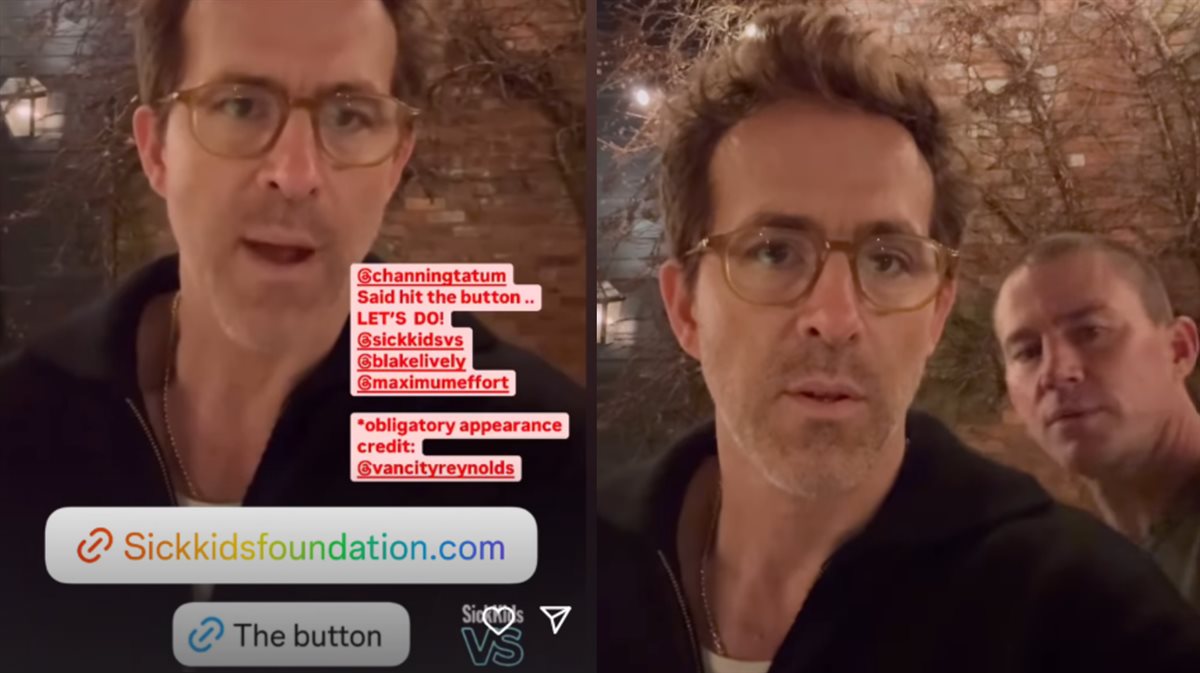 <strong>صور ستوري قصة رايان رينولدز على صفحته الرسمية بـ إنستجرام التي يُعلن فيها تبرعه بمبالغ مالية لمستشفى Sick Kids Hospital</strong>
