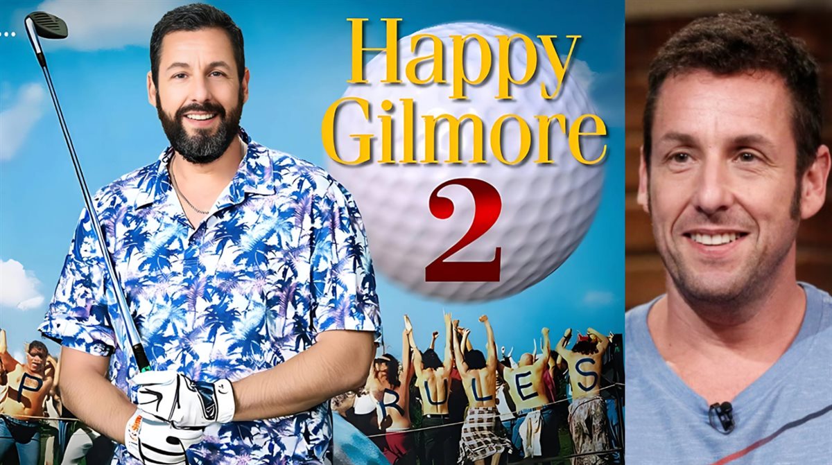 <strong>آدم ساندلر وصورته على أفيش فيلمه الجديد Happy Gilmore 2</strong>