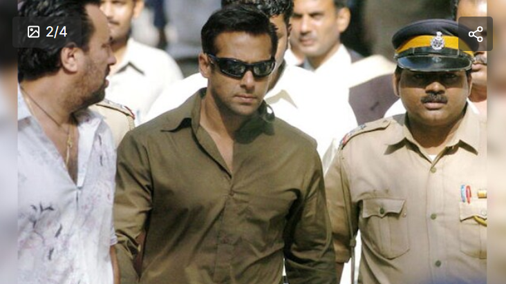 <strong>سلمان خان عند القبض عليه لقتله أحد الأشخاص بسبب قيادته السيارة تحت تأثير الكحول</strong>