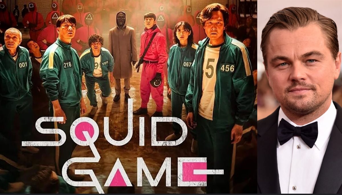 <strong>نجم هوليوود ليوناردو دي كابريو وصورة أفيش المسلسل الكوري الشهير Squid Game</strong>