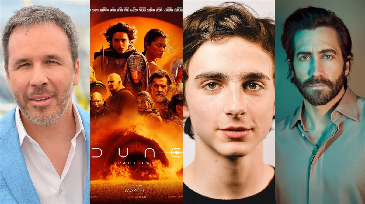 <strong>جيك جيلنهال و تيموثي شالامي وأفلام Dune و Dune 2 ومخرجهم دينيس فيلنوف</strong>