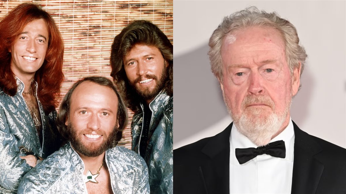 <strong>المخرج الهوليوودي ريدلي سكوت والفرقة الغنائية البريطانية Bee Gees</strong>