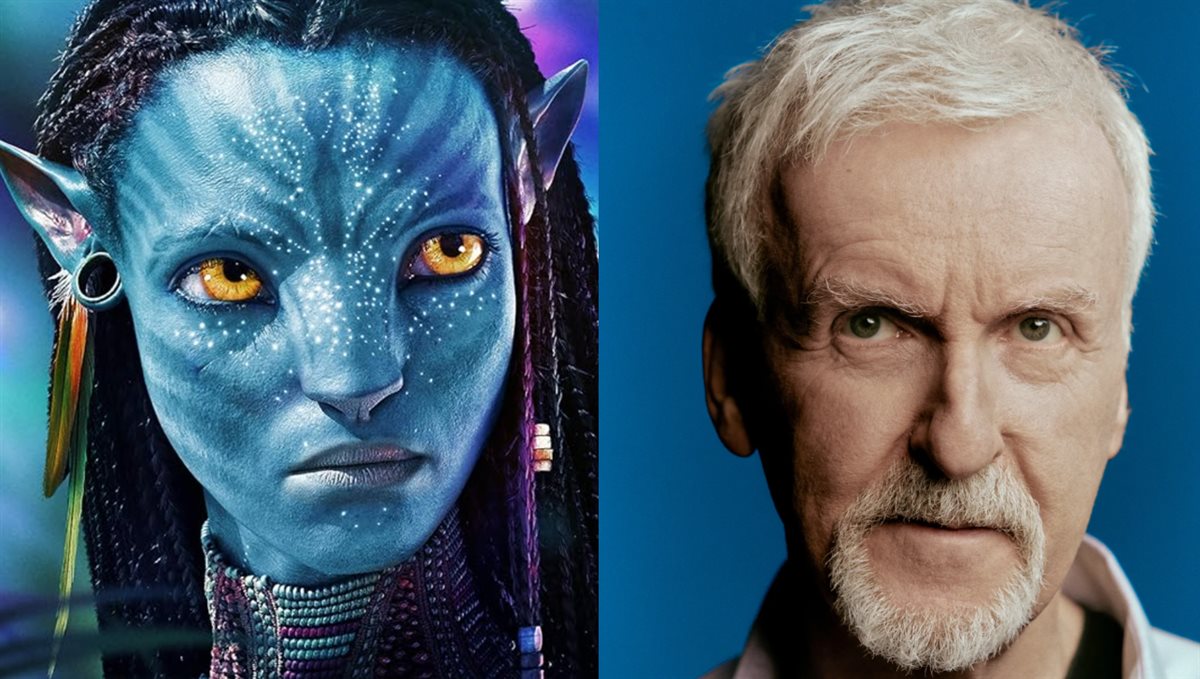 <strong>جيمس كاميرون مخرج سلسلة Avatar وصورة شخصية “نيتيري” في السلسلة التي تُجسدها بطلتها زوي سالدانا</strong>
