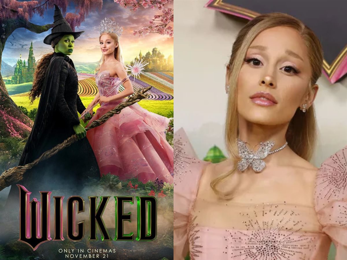 <strong>أريانا جراندي بطلة فيلم Wicked وصورتها على أفيش الفيلم</strong>