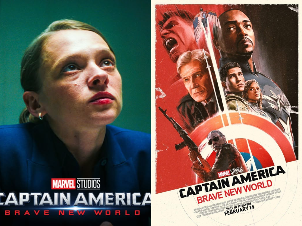 <strong>صورة أفيش فيلم Captain America: Brave New World والممثلة الاسرائيلية شيرا هاس التي تلعب شخصية البطلة الخارقة صبرا في الفيلم</strong>