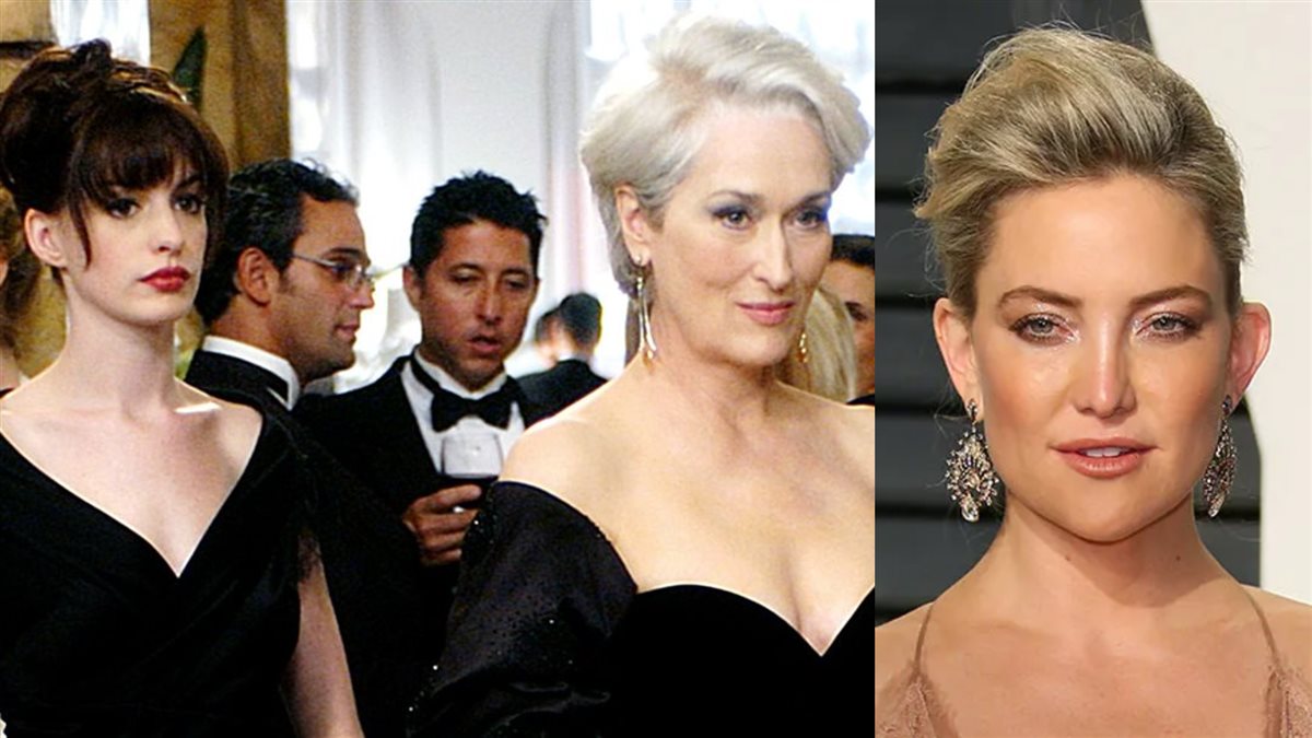 <strong>كيت هدسون وميريل ستريب و آن هاثاواي في مشهد من فيلم The Devil Wears Prada</strong>