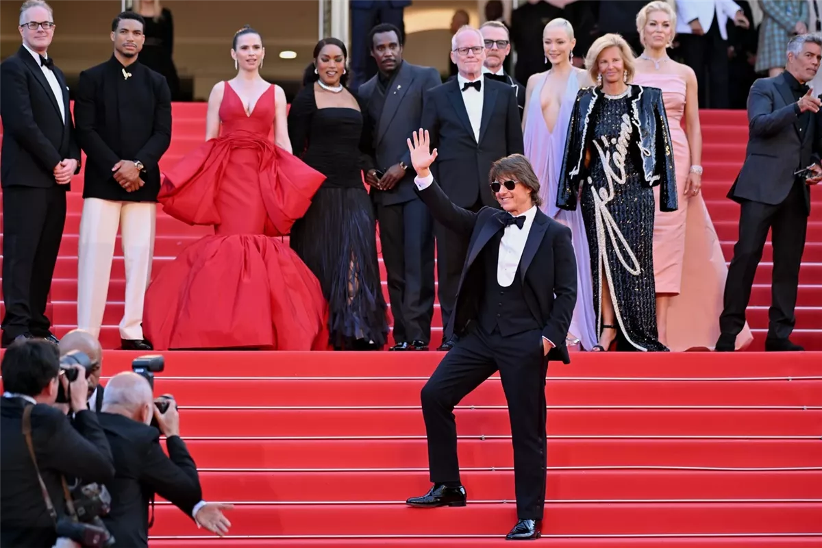 توم كروز أثناء عرض فيلمه Mission Impossible 8 المعروف بأسم Mission Impossible The Final Reckoning في مهرجان كان السينمائي 2025 بالأيام الماضية
