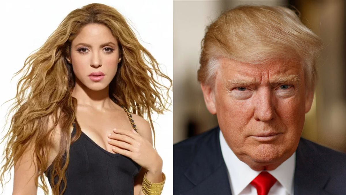 الرئيس الأمريكي دونالد ترامب والمطربة شاكيرا