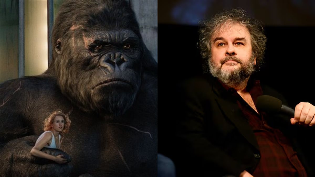 بيتر جاكسون مخرج الفيلم العالمي King Kong ومشهد من الفيلم
