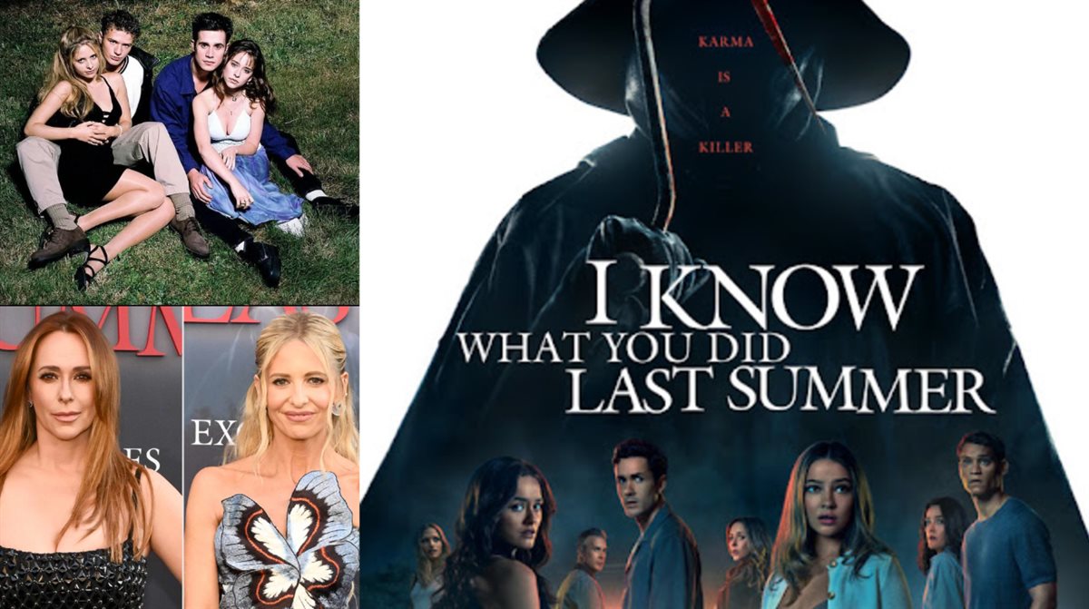 الممثلات جينيفر لوف هيويت و سارة ميشيل جيلار وأفلامهم I Know What You Did Last Summer النسخة الجديدة والقديمة