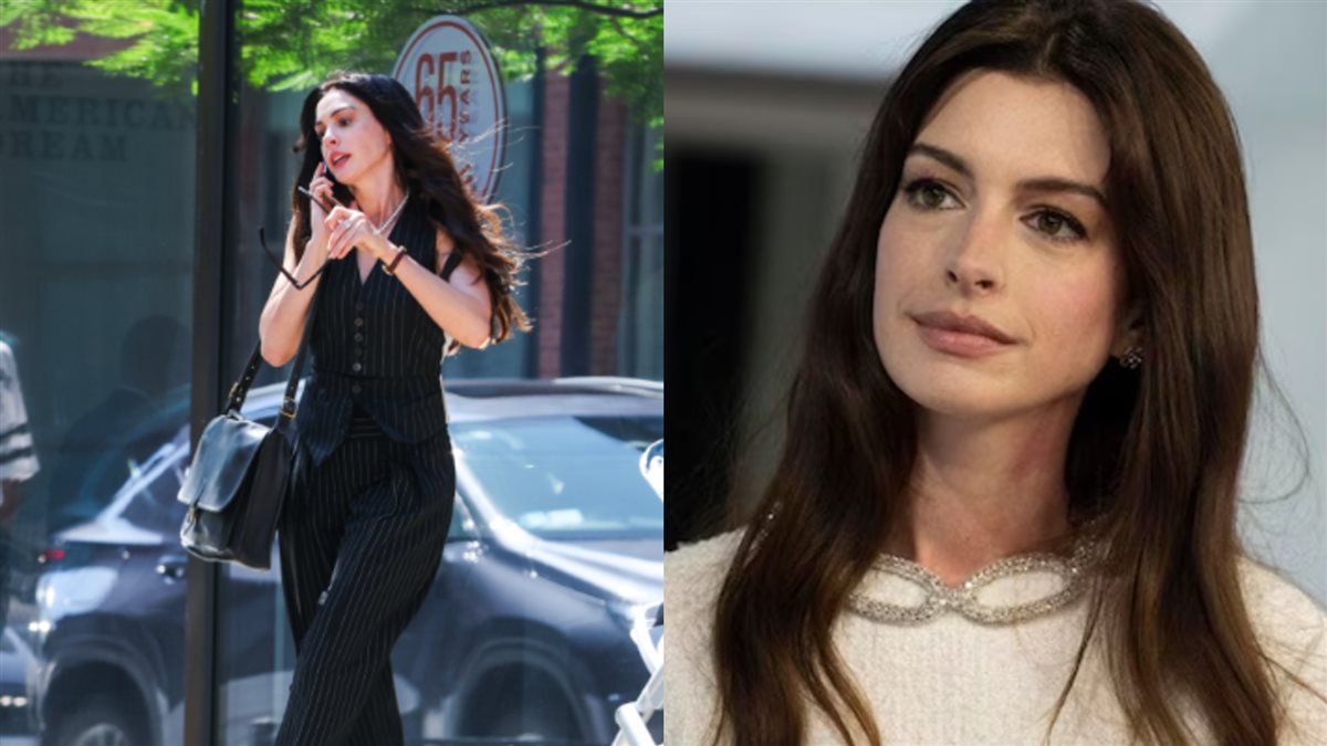 آن هاثاواي وصورتها الأولية في فيلمها الجديد The Devil Wears Prada 2