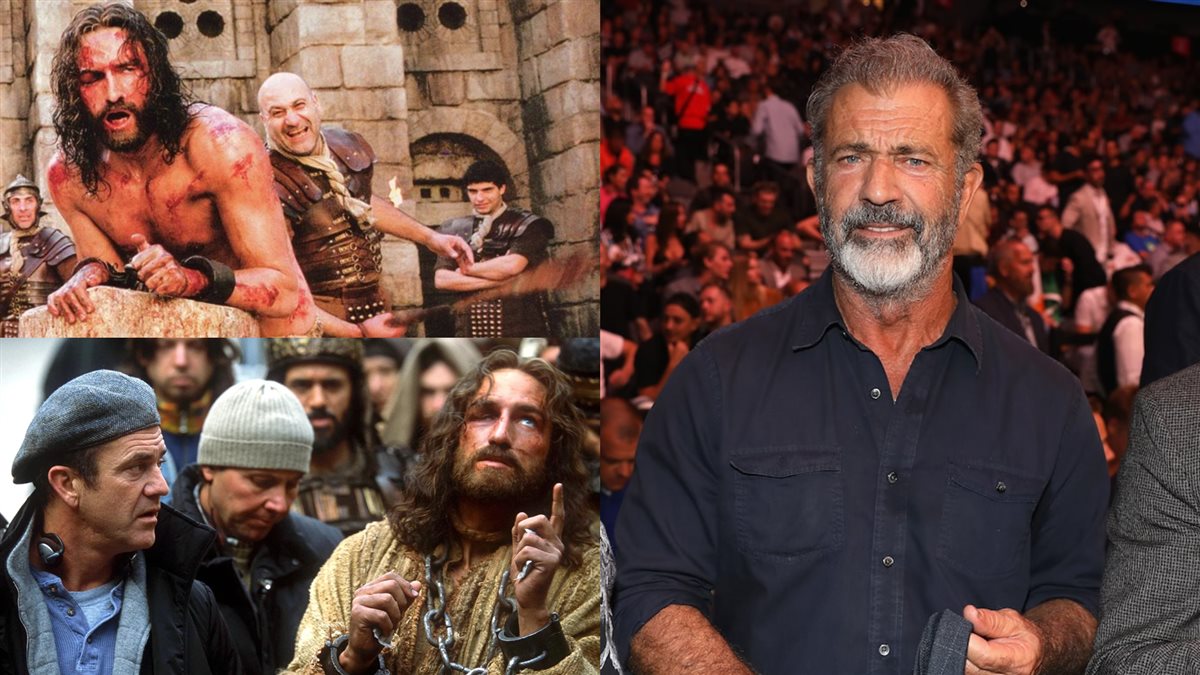 ميل جيبسون مخرج الجزء الأول فيلم The Passion of the Christ (آلالام المسيح) ومشاهد من الفيلم