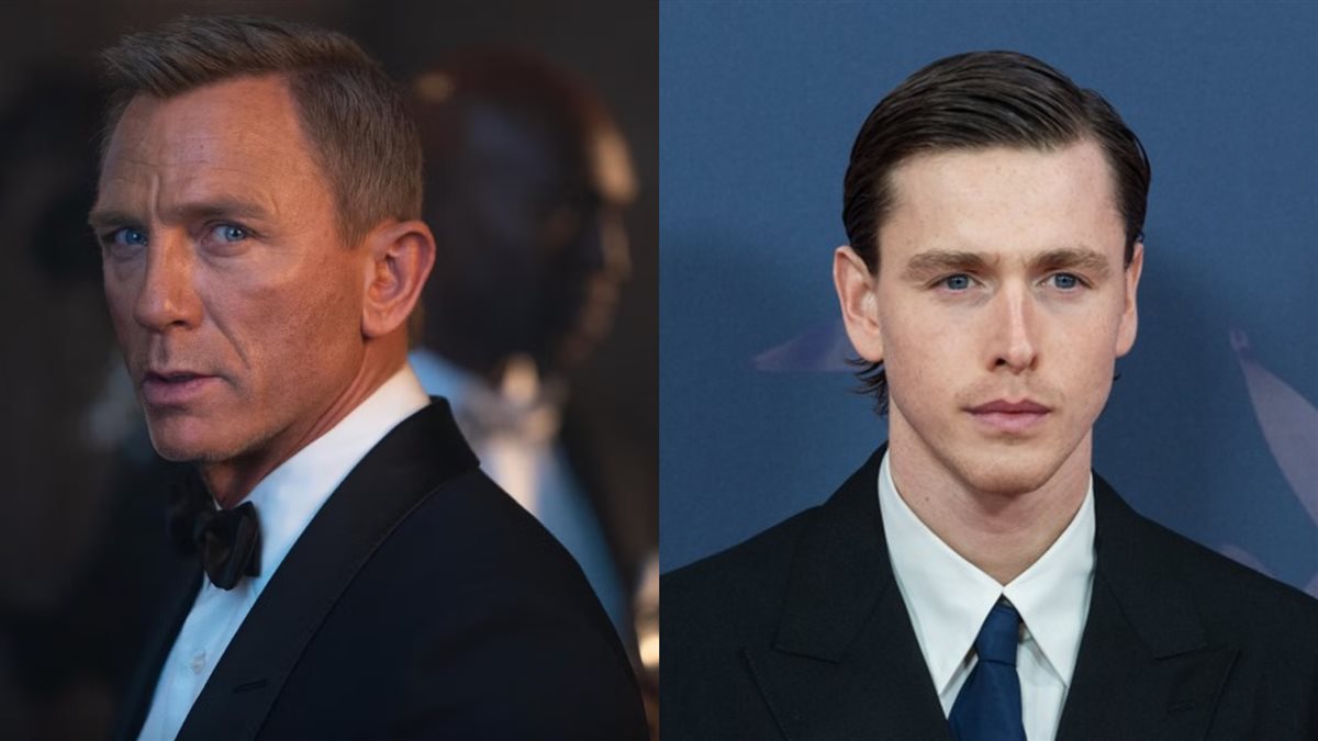 هاريس ديكنسون والممثل دانيال كريج البطل السابق لسلسلة أفلام James Bond