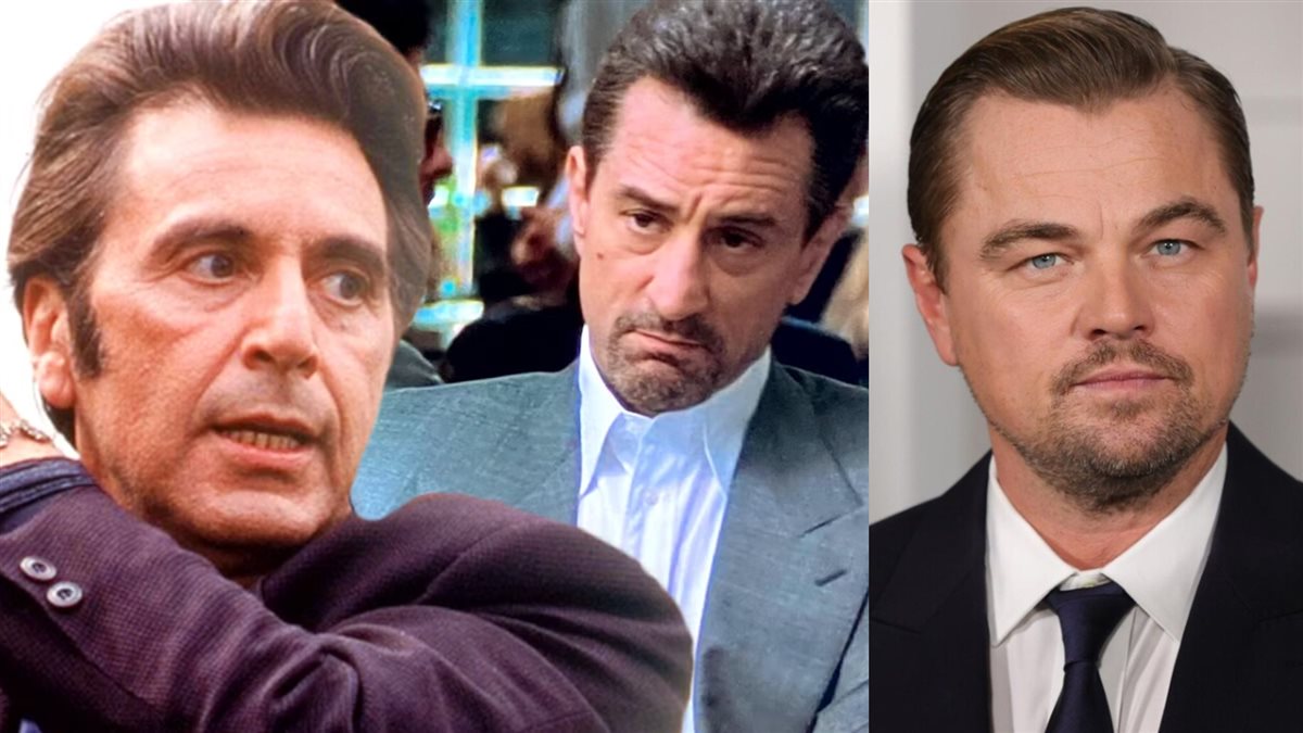 ليوناردو دي كابريو والنجوم روبرت دي نيرو و آل باتشينو في الجزء الأول فيلم Heat