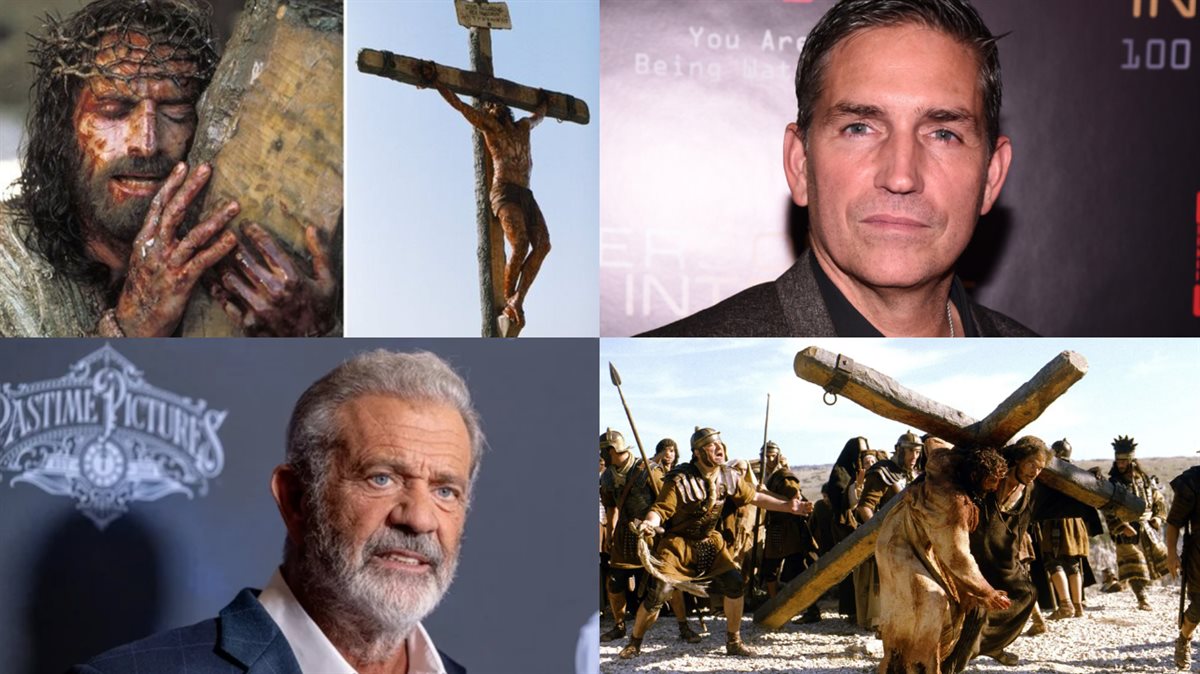 جيم كافيزل في فيلم The Passion of the Christ (آلالام المسيح) ومخرجه ميل جيبسون