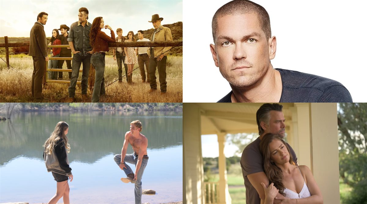 الممثل ستيف هاوي ومشاهد من مسلسل Ransom Canyon&nbsp;