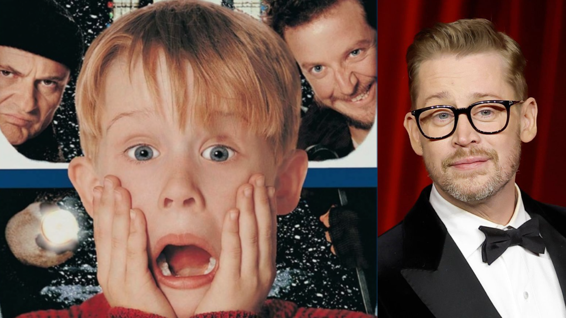 ماكولي كولكين الآن وصورته أثناء طفولته في فيلم Home Alone
