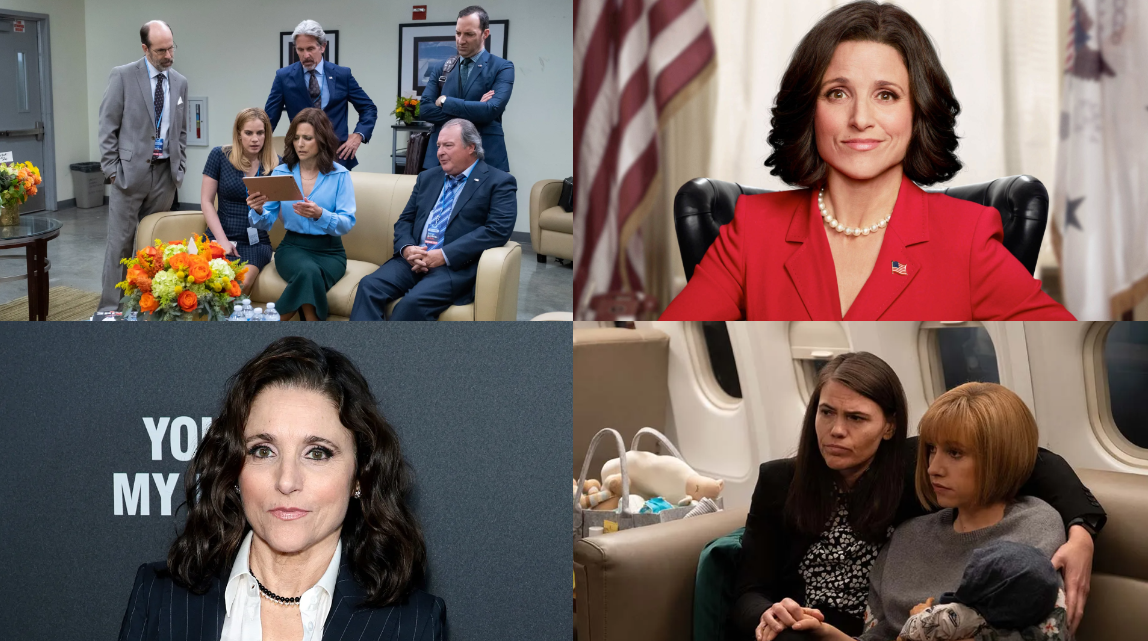 جوليا لوي دريفوس بطلة المسلسل العالمي الشهير Veep وصورتها فيه