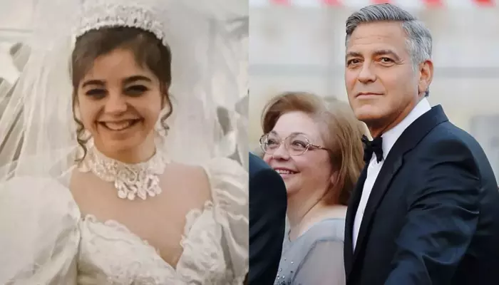 جورج كلوني وشقيقته الراحلة أدليا كلونى في شبابها وكبرها