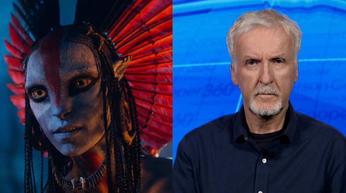 جيمس كاميرون مخرج سلسلة أفلام Avatar وصورة من الجزء الثالث&nbsp;