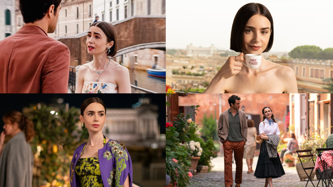 الممثلة الإنجليزية ليلي كولينز ومشاهدها في مسلسل Emily in Paris
