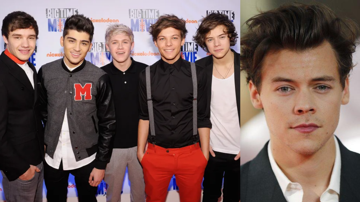 هاري ستايلز وصورته مع فرقته One Direction