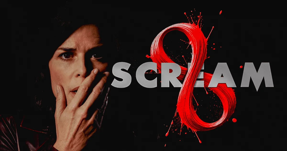 الممثلة نيف كامبل على صورة أفيش الجزء الثامن فيلم 8 Scream
