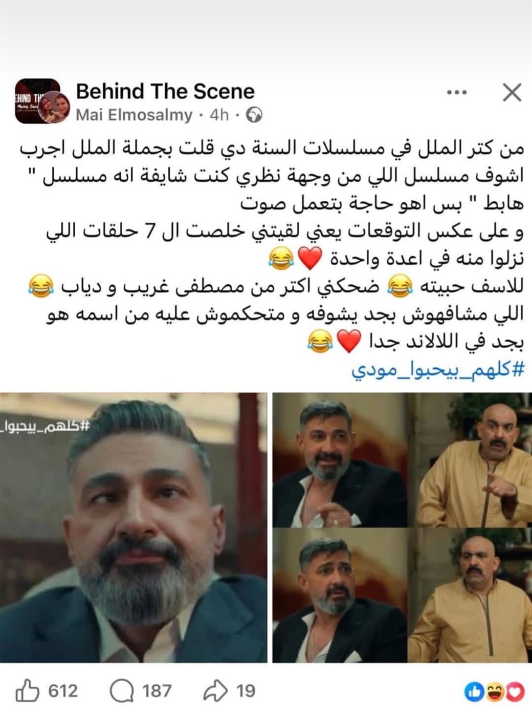 إشادات واسعة بمسلسل 
